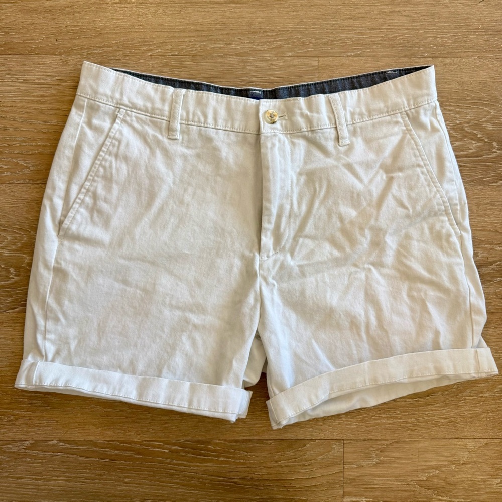 Nautica Women's The Deck Short/Classic Fit Stretch Size 32W - Off White